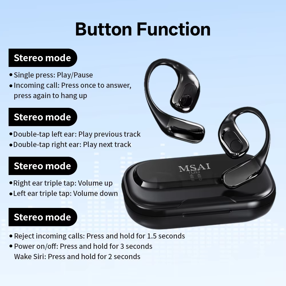 MSAI T23 AI Translator Earbuds - Image 5