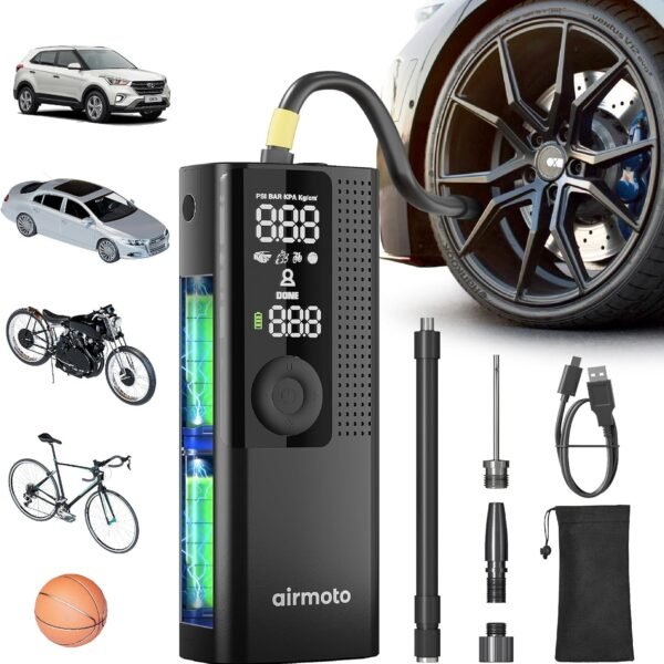 Airmoto Tire Inflator Portable Air Compressor for Car Tires