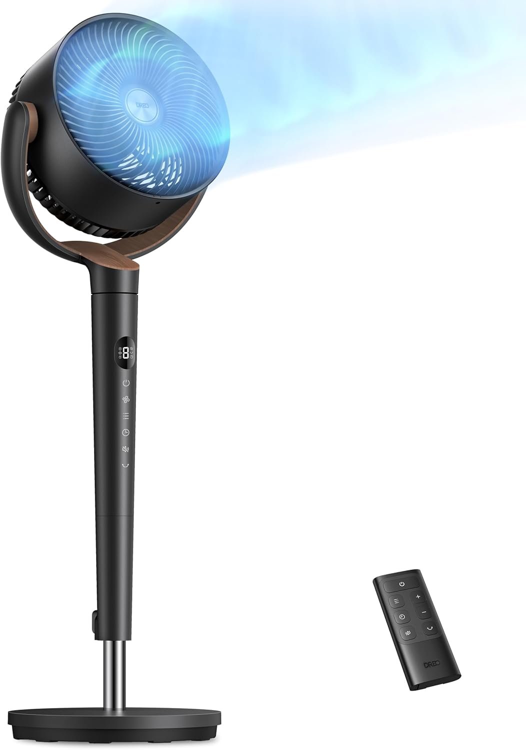 Dreo Fan for Bedroom, 120° Oscillating Standing Fan, Quiet Floor Fan with DC Motor, Pedestal Fan for Room, 9 Speeds, 4 modes, 20dB, 120° - Image 9