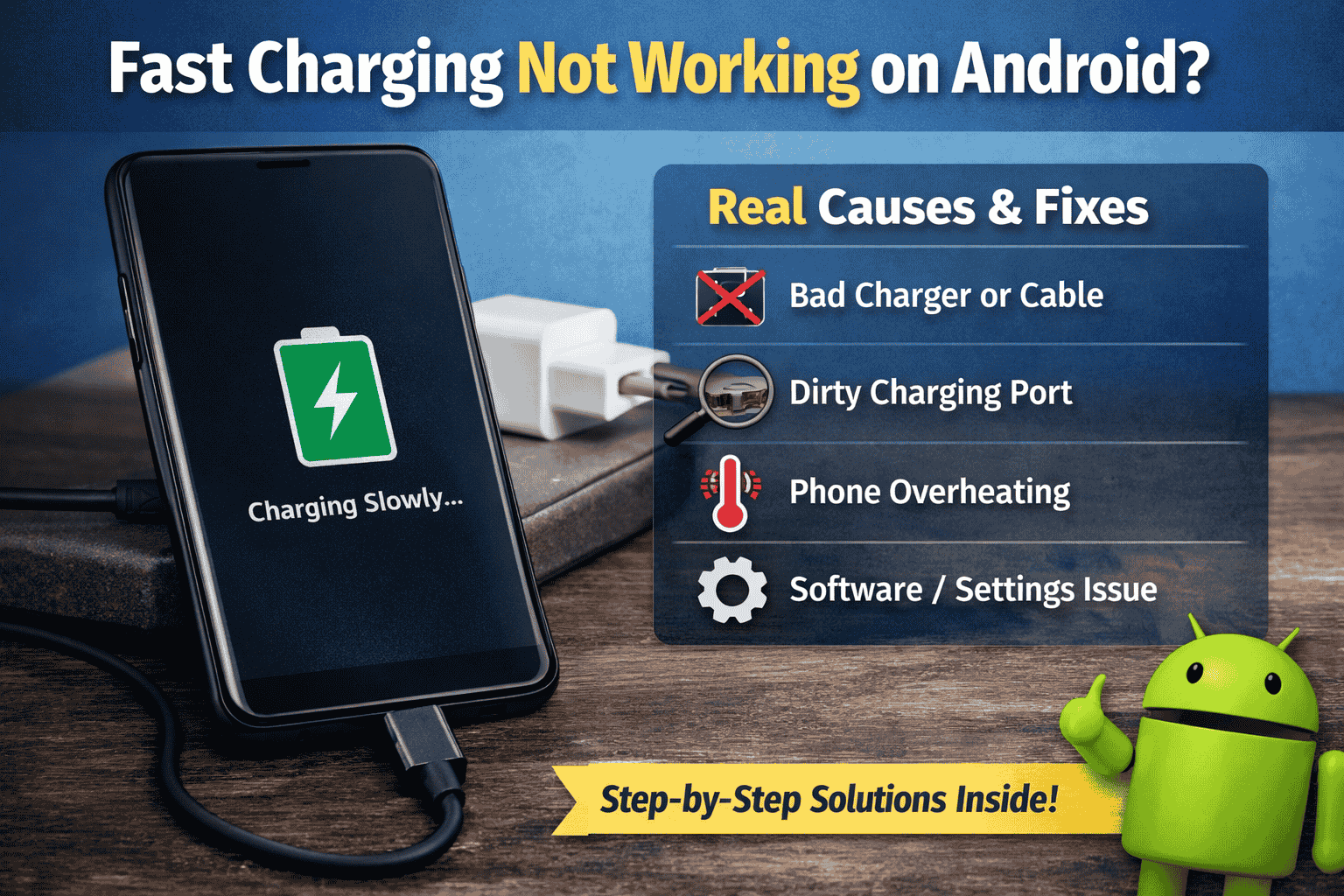 Fast Charging Not Working on Android – Real Causes & Fixes