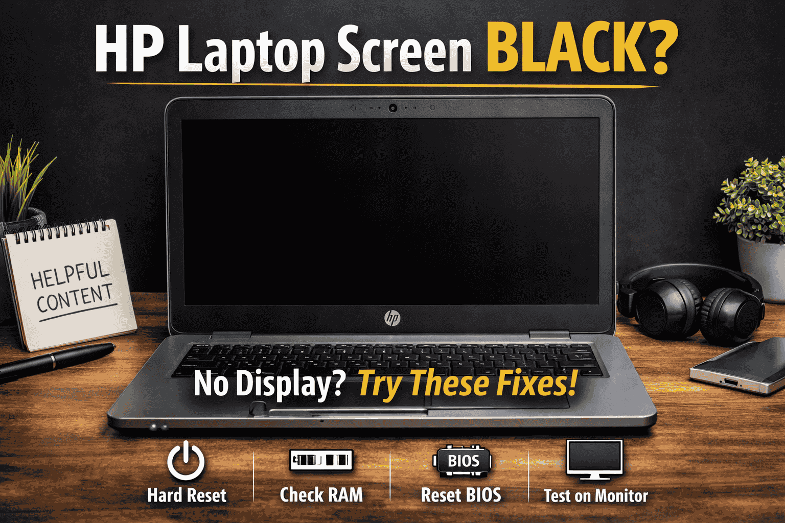 HP Laptop Screen Black on Startup – Fix Guide