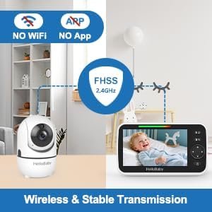 Video Baby Monitor with Camera, Night Vision & Two-Way Audio